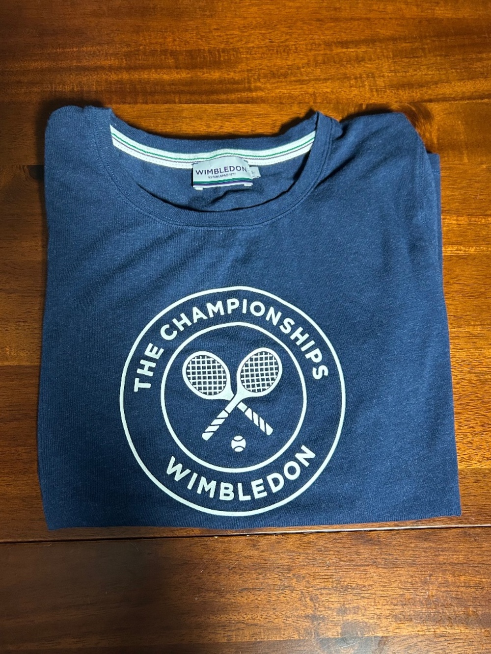Official Wimbledon Championships Graphic T-Shirt - Blue - Women's Size L